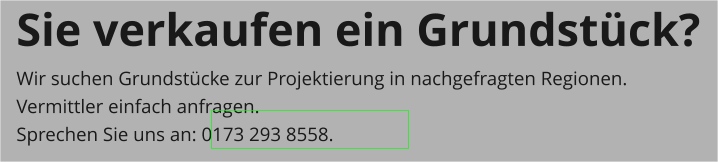 Die Frau vom Bau. Wir suchen Grundstücke.